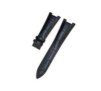 EMAIGlPO Correa de reloj de cuero genuino con muesca de 25 x 13 mm compatible con pulseras for Patek Philippe 5726 5711 5712G, color negro, marrón y azul(Black No Buckle)