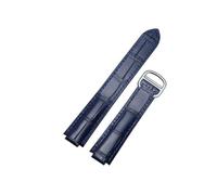 EMAIGlPO Correa de reloj de cuero genuino de 16mm, 18mm, 20mm, correa de piel de vaca, hebilla desplegable, correas de reloj aptas for Cartier Tank Solo Blue Ballon(Red Black,16-9mm)