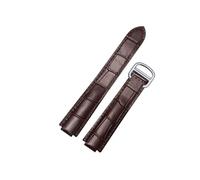 EMAIGlPO Correa de reloj de cuero genuino de 16mm, 18mm, 20mm, correa de piel de vaca, hebilla desplegable, correas de reloj aptas for Cartier Tank Solo Blue Ballon(Blue White,16-9mm)