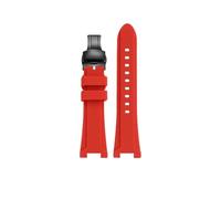 EMAIGlPO Correa de reloj de gel de sílice de 26mm compatible con for Hamilton H78716333/H78716983, correa de reloj deportiva de goma suave resistente al agua en negro, verde y naranja(Red-black-B)