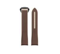 EMAIGlPO Correa de reloj de goma apta for Omega X Swatch Joint MoonSwatch Correa de reloj de 20 mm apta for Lava LUCES POLARES DESERT MOONPHASE Banda de relojes blanca(Brown Bk bukle)