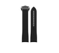 EMAIGlPO Correa de reloj de goma apta for Omega X Swatch Joint MoonSwatch Correa de reloj de 20 mm apta for Lava LUCES POLARES DESERT MOONPHASE Banda de relojes blanca(Black matte BK)