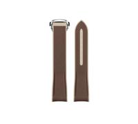 EMAIGlPO Correa de reloj de goma apta for Omega X Swatch Joint MoonSwatch Correa de reloj de 20 mm apta for Lava LUCES POLARES DESERT MOONPHASE Banda de relojes blanca(Brown SR bukle)