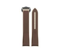 EMAIGlPO Correa de reloj de goma apta for Omega X Swatch Joint MoonSwatch Correa de reloj de 20 mm apta for Lava LUCES POLARES DESERT MOONPHASE Banda de relojes blanca(Brown matte BK)