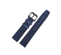 EMAIGlPO Correa de reloj de lona de nailon apta for IWC PILOT Portugal, correa de reloj de cuero de 20MM, 21MM y 22MM, pulsera de cuero de vaca verde militar negro for hombre