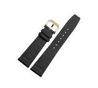 EMAIGlPO Correa de reloj de lona de nailon apta for IWC PILOT Portugal, correa de reloj de cuero de 20MM, 21MM y 22MM, pulsera de cuero de vaca verde militar negro for hombre