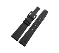 EMAIGlPO Correa de reloj de lona de nailon apta for IWC PILOT Portugal, correa de reloj de cuero de 20MM, 21MM y 22MM, pulsera de cuero de vaca verde militar negro for hombre