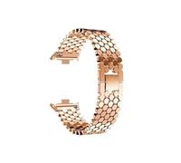 EMAIGlPO Correa de reloj de Metal apta for Xiaomi Mi Band 9 8 Pro, Lazo de cinta de muñeca de acero inoxidable compatible con for Redmi Watch 5 4, repuesto(Rose Gold,For Mi Band 9 Pro)