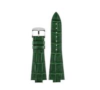 EMAIGlPO Correa de reloj de piel de vaca de 26x12mm apta for Tissot PRX Series 40MM T137.407/T137.410 reemplazo de moda informal for hombres(Green pin)