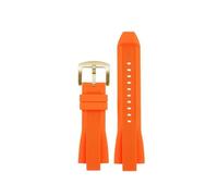 EMAIGlPO Correa de reloj de silicona apta for pulsera Michael Kors Mk 8184 8729 9020 MK8152 MK9020 9026 8296 8445 correa de reloj for hombre 29x13mm naranja azul(Orange-gold buckle)