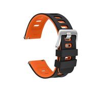 EMAIGlPO Correa de reloj de silicona de 22 mm apta for Huawei Watch GT 2 46 mm Correa deportiva suave Pulsera Correa de reloj apta for Samsung Galaxy Watch 46 mm Gear S3(Orange-silver,18mm)