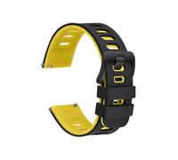 EMAIGlPO Correa de reloj de silicona de 22 mm apta for Huawei Watch GT 2 46 mm Correa deportiva suave Pulsera Correa de reloj apta for Samsung Galaxy Watch 46 mm Gear S3(Yellow-Black Buckle,20mm)