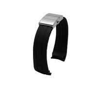 EMAIGlPO Correa de reloj de silicona sin polvo apta for Citizen Air Eagle Arc Mouth goma Mido timón M005 accesorios de correa de reloj negra impermeable 23mm(Black-Steel-Z12-YD,22mm)