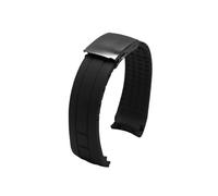 EMAIGlPO Correa de reloj de silicona sin polvo apta for Citizen Air Eagle Arc Mouth goma Mido timón M005 accesorios de correa de reloj negra impermeable 23mm(Black-Black-Z14,22mm)