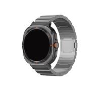 EMAIGlPO Correa de reloj de titanio compatible con for Samsung Galaxy Watch 7 Ultra Pulsera de metal compatible con for GALAXY Watch 7 Ultra Correa con extremo curvo sin espacios(Gray)