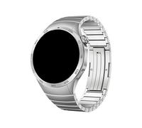 EMAIGlPO Correa de reloj especial adecuada for Huawei GT4 con una cuenta de nudo de bambú y hebilla de mariposa, tira de acero inoxidable(Silvery)