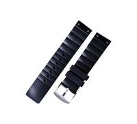 EMAIGlPO Correa de silicona apta for reloj Cartier Santos 100, correa negra de 23mm for hombre y mujer, accesorios deportivos impermeables de goma for reloj(Black silver buckle)