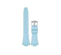 EMAIGlPO Correa de silicona apta for Tissot PRX serie 35MM/40MM, correa de goma de repuesto informal a la moda for hombres y mujeres(Lightblue01,35mm-11mm)