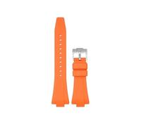 EMAIGlPO Correa de silicona apta for Tissot PRX serie 35MM/40MM, correa de goma de repuesto informal a la moda for hombres y mujeres(Orange01,35mm-11mm)