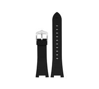 EMAIGlPO Correa de silicona de caucho apta for Patek Philippe Nautilus 55711 5712 5726 5980 Accesorios de correa de reloj de interfaz cóncava especial 25 * 12 mm(Black)