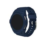 EMAIGlPO Correa de silicona + funda de PC compatible con for Samsung Galaxy Watch 7/6/5/4, Kit de 40MM y 44MM compatible con pulsera deportiva Samsung Watch(MU,40MM)