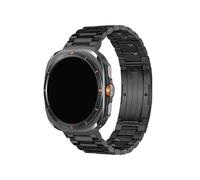 EMAIGlPO Correa de titanio compatible con for Samsung Galaxy Watch 7 Ultra de 47 mm Correa de metal compatible con for Galaxy Watch 7 Ultra Pulsera de liberación rápida(Black-Quick Fit)
