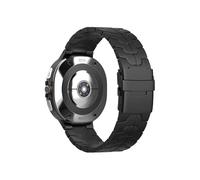 EMAIGlPO Correa de titanio compatible con for Samsung Galaxy Watch 7 Ultra de 47 mm for hombre, pulsera con extremo curvo compatible con for ULTRA7 de 47 mm, correa de bucle de ajuste rápido(Black)