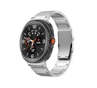 EMAIGlPO Correa de titanio compatible con for Samsung Galaxy Watch 8 Ultra 2, pulsera de negocios for hombre.(Silver)