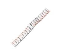 EMAIGlPO Correa deportiva adecuada for Huawei GT2 GT3, correa dentada adecuada for Honor Magic2, correa de acero inoxidable for hombres y mujeres(Silver-rose gold)