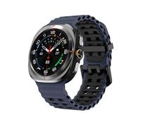 EMAIGlPO Correa deportiva de silicona marina compatible con for Samsung Galaxy Watch Ultra de 47 mm.(Midnight Blue-Black)