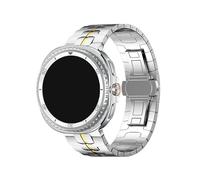 EMAIGlPO Correas de acero inoxidable Iron Man compatibles con for Samsung Galaxy Watch 8 (40 mm, 44 mm y 8 Classic, 46 mm)(Silver gold,For Galaxy Watch 8 44mm)