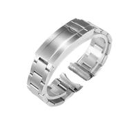 EMAIGlPO Correas de reloj de acero inoxidable macizo compatibles con for Rolex Sub Daytona NH35 NH36 for hombre con cierre deslizante.(Frosted silver 2)