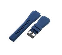 EMAIGlPO Correas de silicona deportivas resistentes al sudor compatibles con for Bell Ross BR01 BR03 de 24 mm(Blue-BK-K3,22mm)