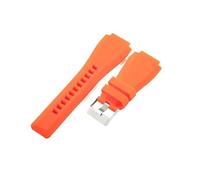 EMAIGlPO Correas de silicona deportivas resistentes al sudor compatibles con for Bell Ross BR01 BR03 de 24 mm(Orange-ST-K3,24mm)