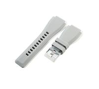 EMAIGlPO Correas de silicona deportivas resistentes al sudor compatibles con for Bell Ross BR01 BR03 de 24 mm(Gray-ST-K3,22mm)