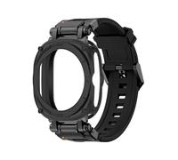 EMAIGlPO Estuche metálico + correa compatible con for Samsung Galaxy Watch 7, correa de silicona TPU ultra suave.(BBB)