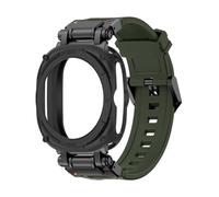 EMAIGlPO Estuche metálico + correa compatible con for Samsung Galaxy Watch 7, correa de silicona TPU ultra suave.(BGrB)