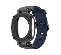 EMAIGlPO Estuche metálico + correa compatible con for Samsung Galaxy Watch 7, correa de silicona TPU ultra suave.(BUB)
