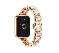 EMAIGlPO Hebilla de mariposa cuadrada pequeña apta for pulsera Xiaomi 8Pro, correa de reloj de Metal apta for Redmi Watch 4, correa de reloj de Metal(Rose gold)