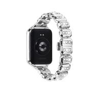EMAIGlPO Hebilla de mariposa cuadrada pequeña apta for pulsera Xiaomi 8Pro, correa de reloj de Metal apta for Redmi Watch 4, correa de reloj de Metal(Silver)