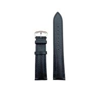 EMAIGlPO La correa de cuero genuino es compatible con la pulsera for Cartier Tank/Solo Must Round Santos.(Black-silver,23mm)