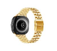 EMAIGlPO Pulsera apta for Samsung Galaxy Watch Ultra 47 mm Correa de acero inoxidable sólido apta for Galaxy Watch 7 Ultra 47 mm(Gold)