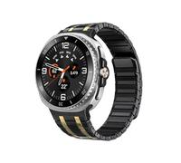 EMAIGlPO Pulsera de acero inoxidable compatible con for Samsung Galaxy Watch 8 de 40/44 mm y correa clásica de 8 mm.(Black gold,Ultra 47mm 2025)