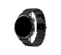 EMAIGlPO Pulsera de eslabones sin huecos apta for HUAWEI WATCH GT 5 46mm banda de Metal de acero inoxidable apta for HUAWEI GT5 accesorios de correa de reloj(Black)