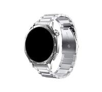 EMAIGlPO Pulsera de eslabones sin huecos apta for HUAWEI WATCH GT 5 46mm banda de Metal de acero inoxidable apta for HUAWEI GT5 accesorios de correa de reloj(Silver)