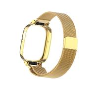 EMAIGlPO Pulseras de metal compatibles con for Honor Watch 4 Pulsera de acero inoxidable Correa de reloj + Accesorios de caja(Milan gold)