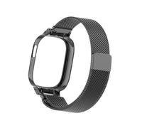 EMAIGlPO Pulseras de metal compatibles con for Honor Watch 4 Pulsera de acero inoxidable Correa de reloj + Accesorios de caja(Milan Black)