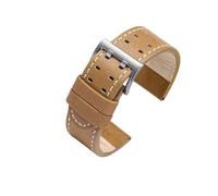 EMAIGlPO Reloj de cuero genuino for hombre, pulsera de repuesto apta for Hamilton Khaki Aviation H77755533 H77616533 20mm 22mm negro caqui