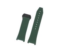 EMAIGlPO Reloj de silicona cóncavo con accesorios aptos for Ferragamo Sports Series F80, correa de reloj for hombre, correa de reloj de goma resistente al agua F-80 de 26mm(Green-Black)