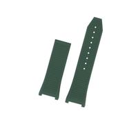 EMAIGlPO Reloj de silicona cóncavo con accesorios aptos for Ferragamo Sports Series F80, correa de reloj for hombre, correa de reloj de goma resistente al agua F-80 de 26mm(Green-no buckle)
